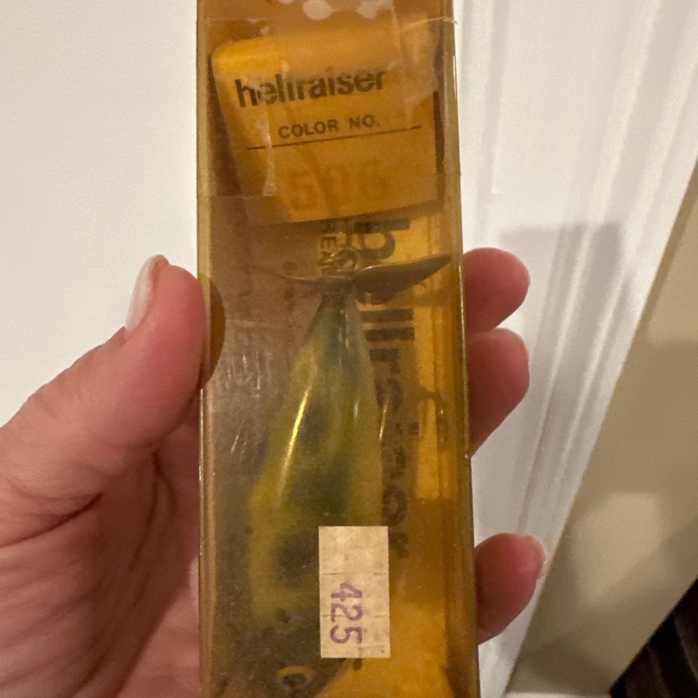 Vintage Hellraiser Fishing Lure in Yellow